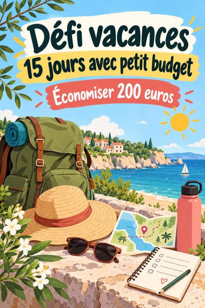 Femme en train de planifier ses vacances avec un budget limité de 200 €.