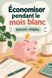 Femme heureuse consultant ses économies durant le mois blanc.