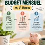 Femme examinant son budget avec un ordinateur et un carnet, représentant la gestion financière.