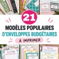 Modèles d'enveloppes budgétaires colorées sur une table