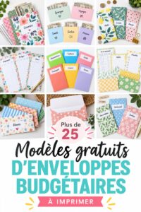 Modèles d'enveloppes colorés pour la gestion de budget