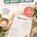 Femme organisant son planning mensuel avec une trame simple pour mieux gérer son budget.