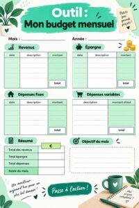 Femme utilisant un outil pour gérer son budget mensuel et maîtriser ses finances.