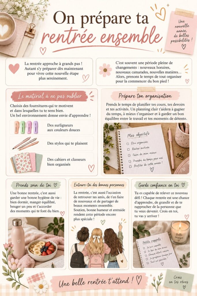 Femme souriante planifiant son budget pour la rentrée.