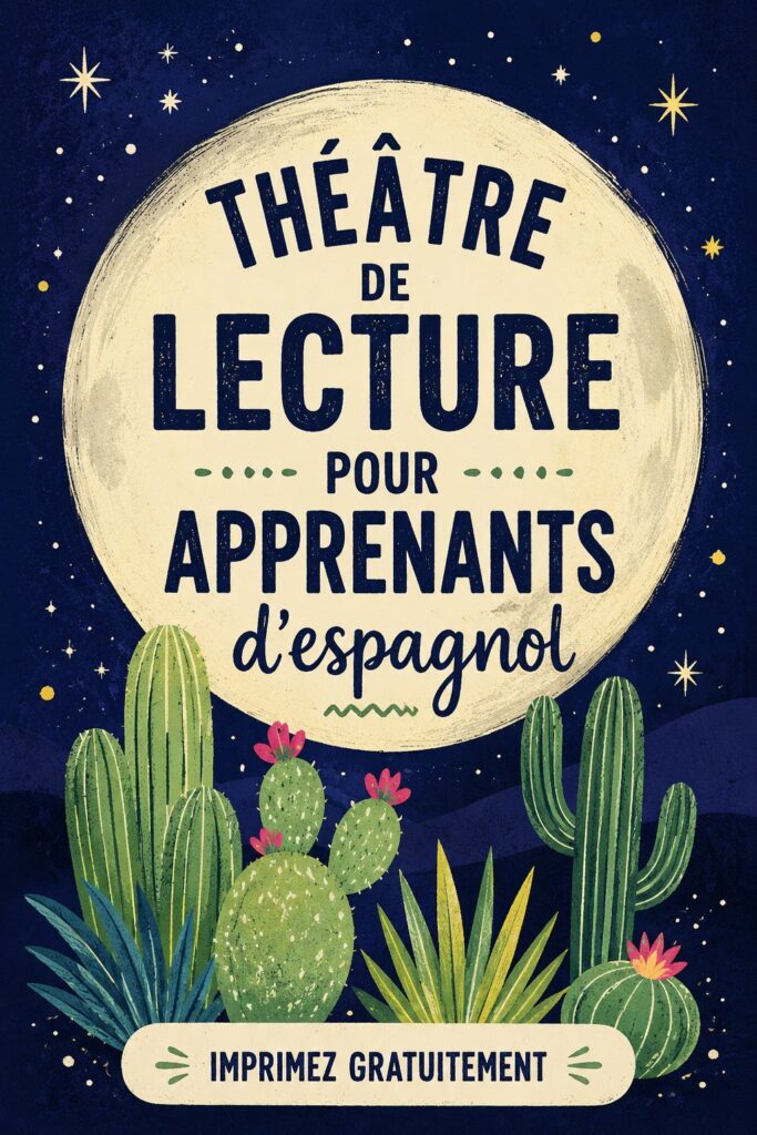 Une femme enseignant une activité de théâtre de lecteurs en espagnol.