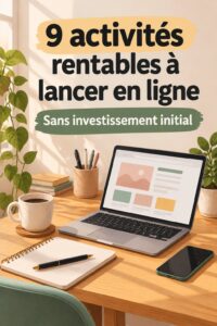 Femme souriante travaillant sur son ordinateur pour lancer un business en ligne