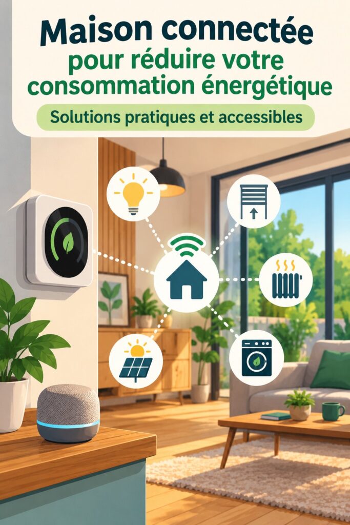Maison moderne avec équipements domotiques pour économiser de l'énergie