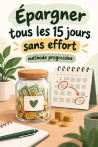 Femme souriante en train de gérer son budget pour épargner tous les 15 jours