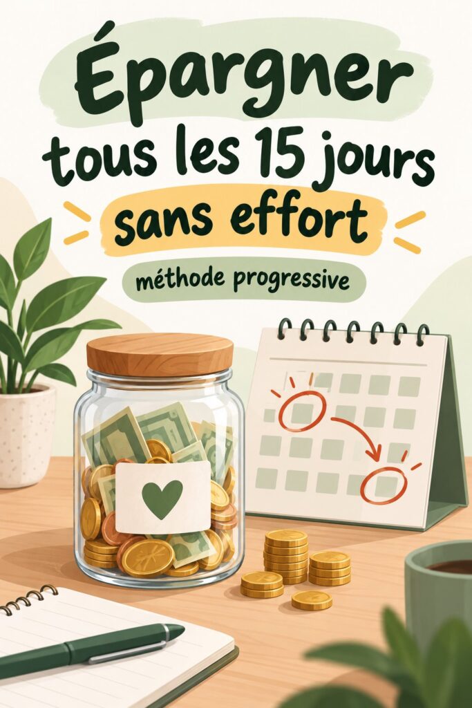 Femme souriante en train de gérer son budget pour épargner tous les 15 jours