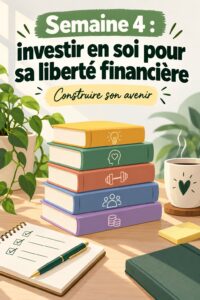 Femme souriante travaillant sur son développement personnel pour une liberté financière.