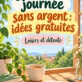 Une femme souriante planifiant une journée d'activités gratuites en plein air.